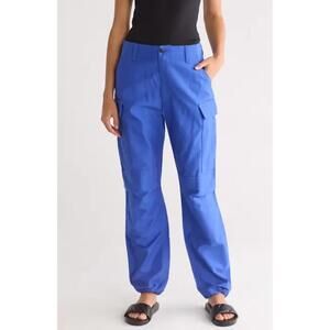 NWT! rag & bone Sands Cotton Twill Cargo Pants in Bright Blue Size 00